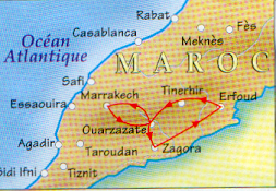 La carte du Maroc